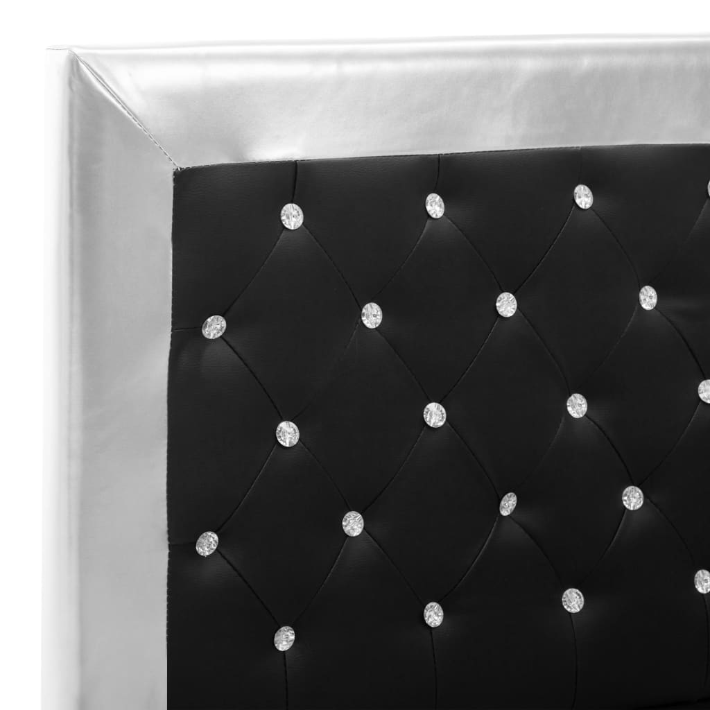 Rám Postele Bez Matrace Černý Umělá Kůže 180 X 200 Cm