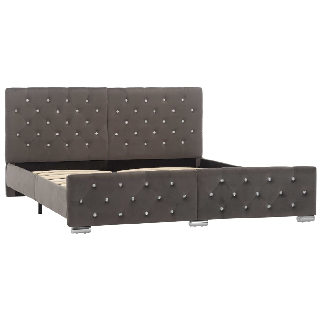 Rám Postele Šedý Samet