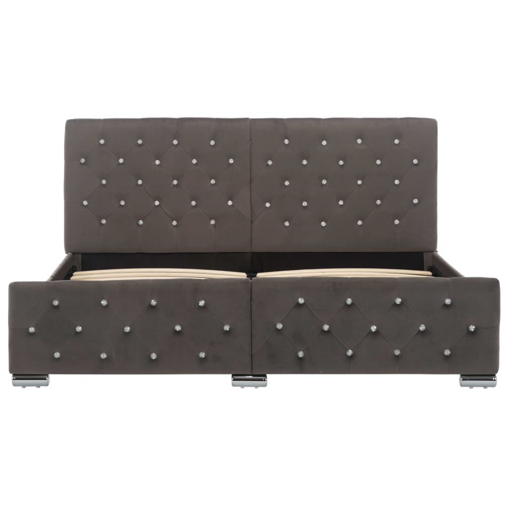 Rám Postele Šedý Samet