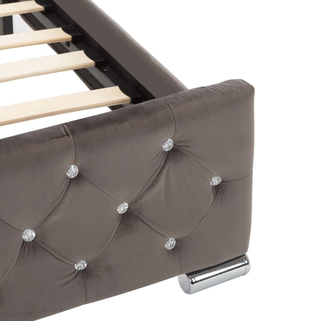 Rám Postele Šedý Samet