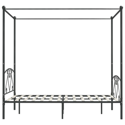 Postel S Nebesy Šedá Kovová 160 X 200 Cm