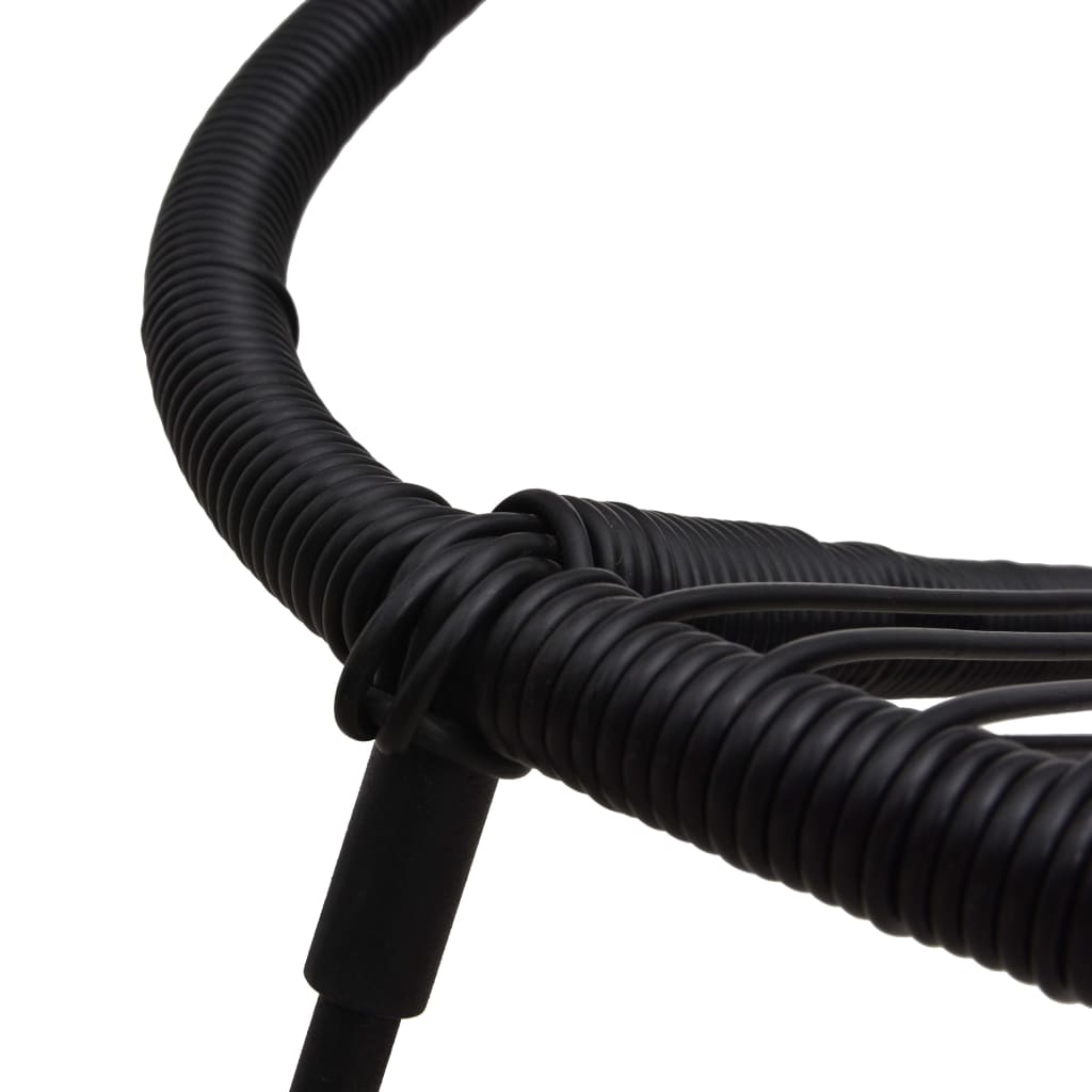Zahradní Židle 2 Ks Pvc Ratan Černé