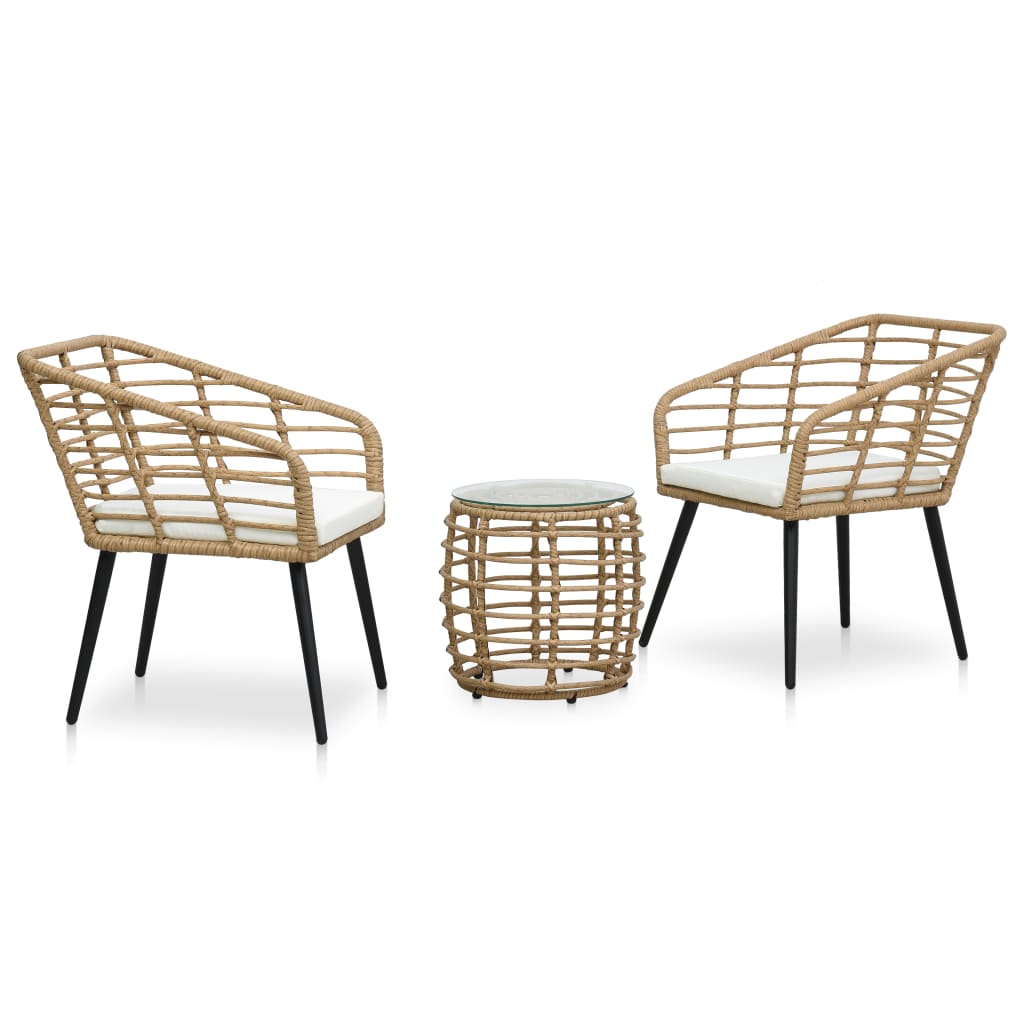 3Dílný Bistro Set Polyratan