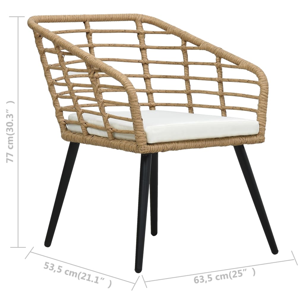 3Dílný Bistro Set Polyratan