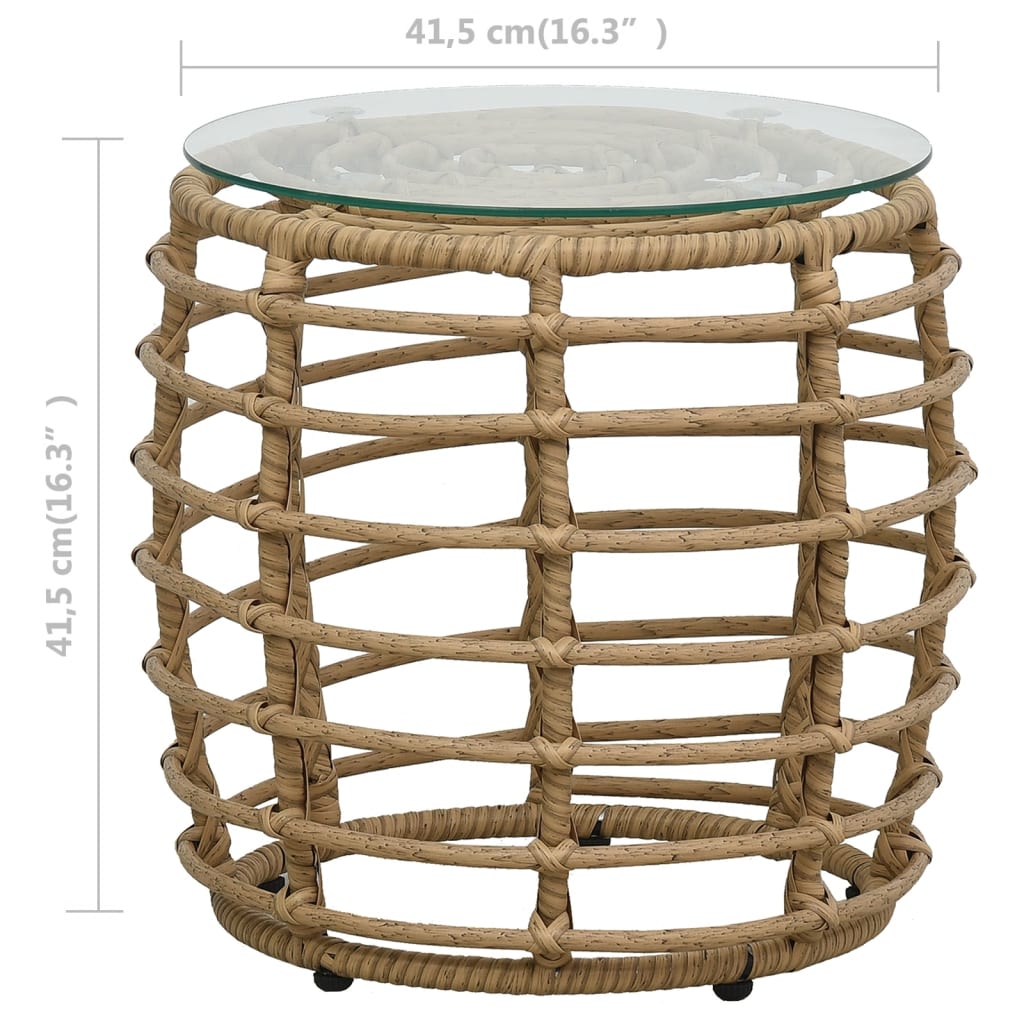 3Dílný Bistro Set Polyratan