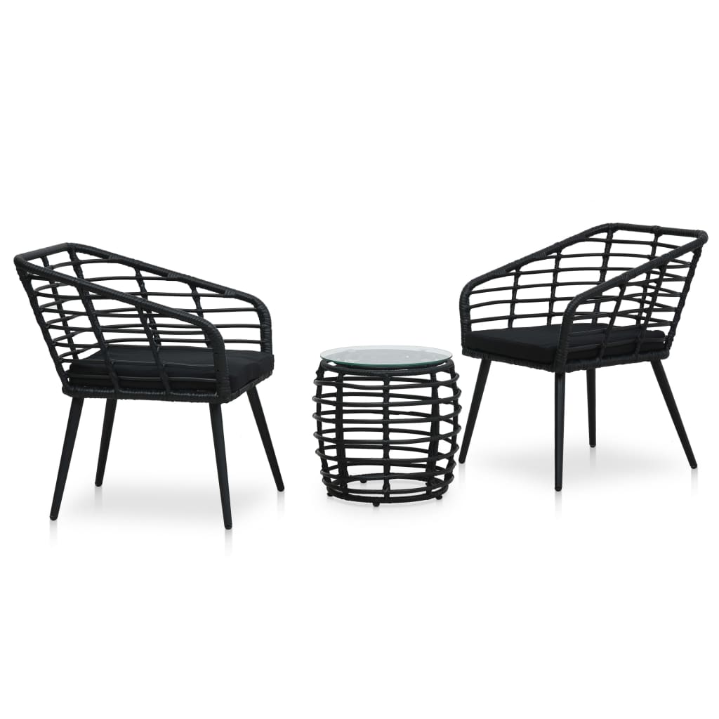 3Dílný Bistro Set Polyratan