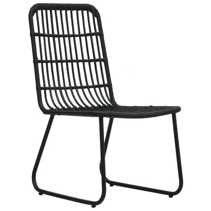 3Dílný Bistro Set Polyratan Černý