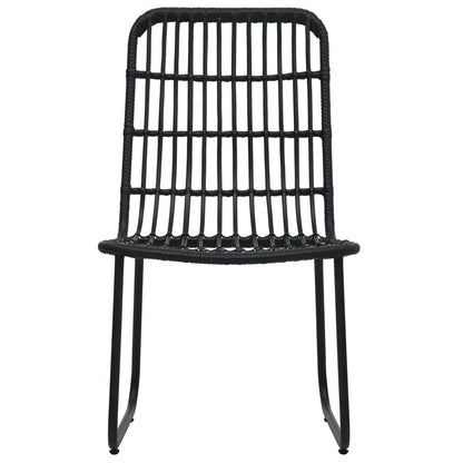 3Dílný Bistro Set Polyratan Černý