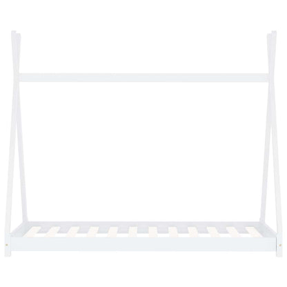 Rám Dětské Postele Bílý Masivní Borové Dřevo