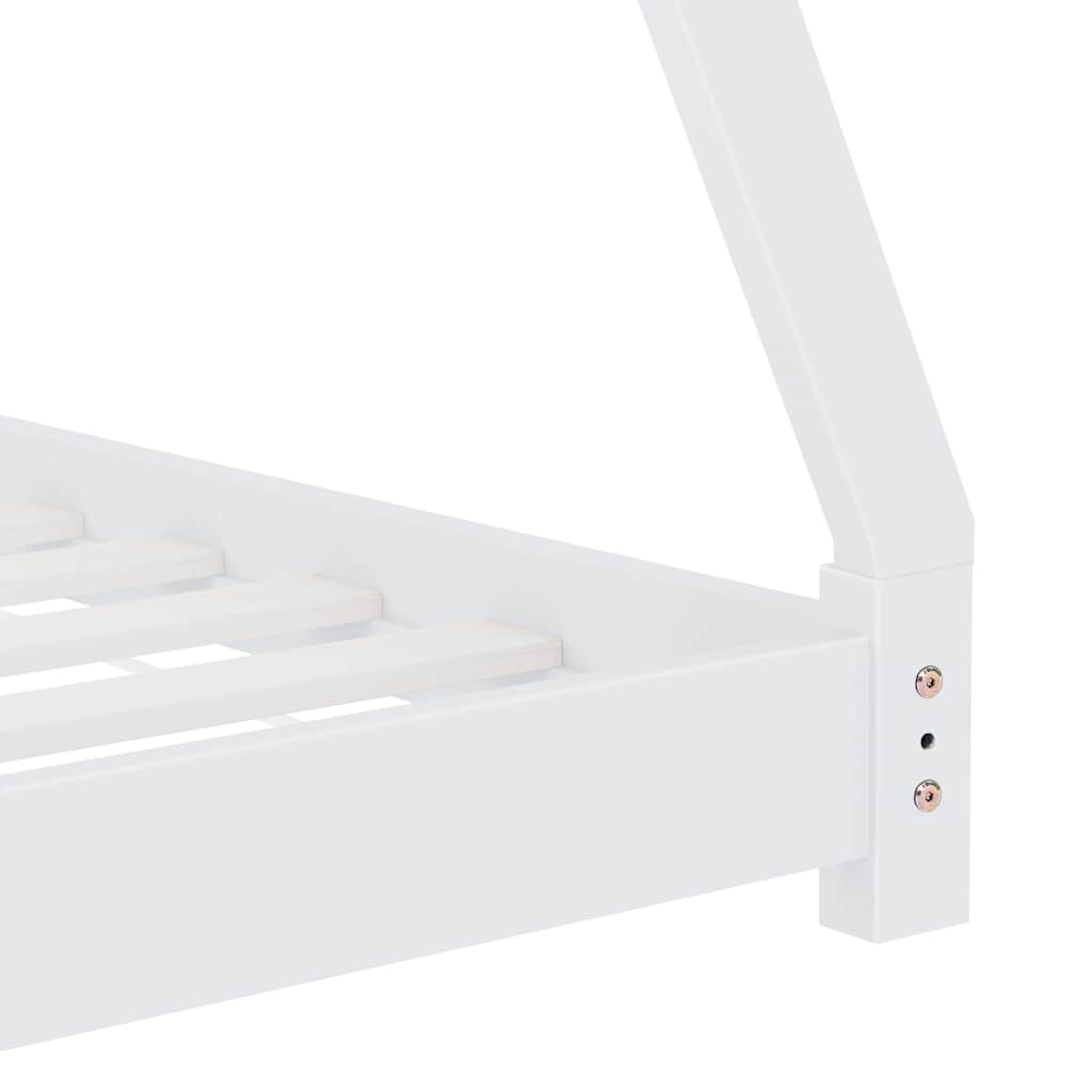 Rám Dětské Postele Bílý Masivní Borové Dřevo