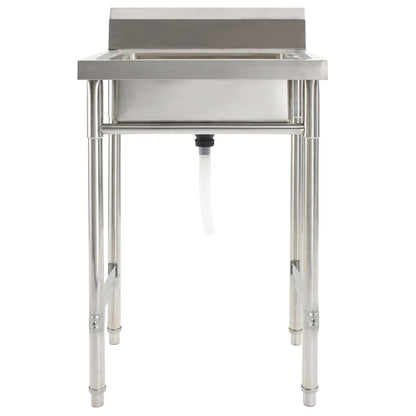 Kuchyňský Dřez Jednoduchý Nerezová Ocel