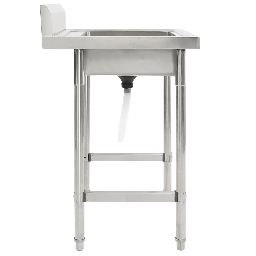 Kuchyňský Dřez Jednoduchý Nerezová Ocel