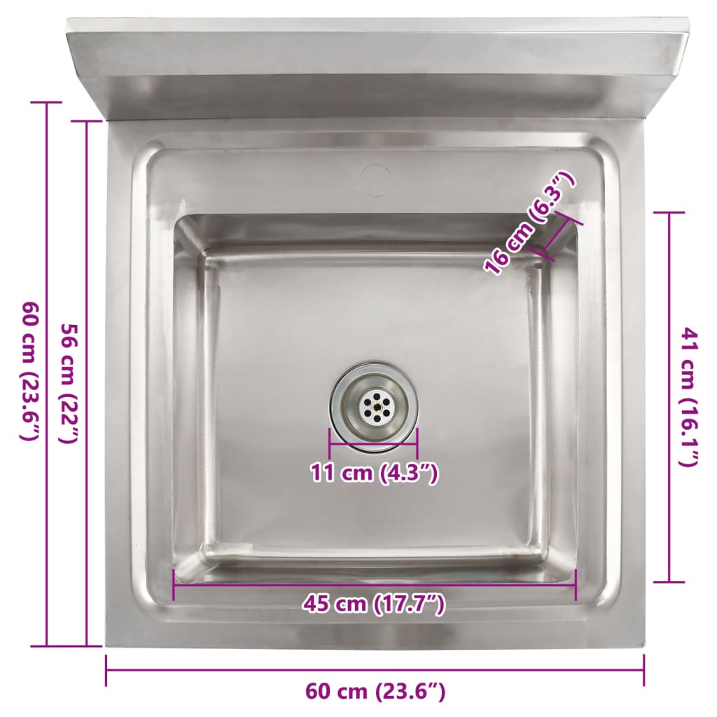 Kuchyňský Dřez Jednoduchý Nerezová Ocel