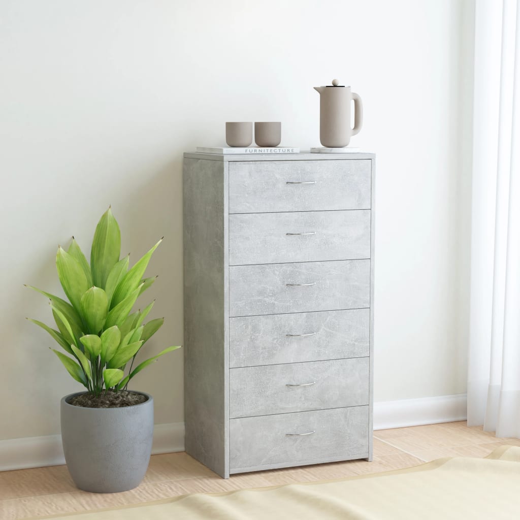 Příborník Se 6 Zásuvkami Sonoma Dub 50 X 34 X 96 Cm Kompozit