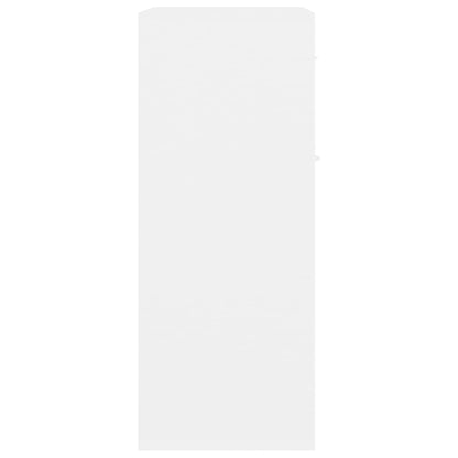 Příborník Bílý 60 X 30 X 75 Cm Kompozitní Dřevo