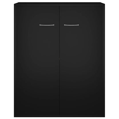 Příborník Černý 60 X 30 X 75 Cm Kompozitní Dřevo