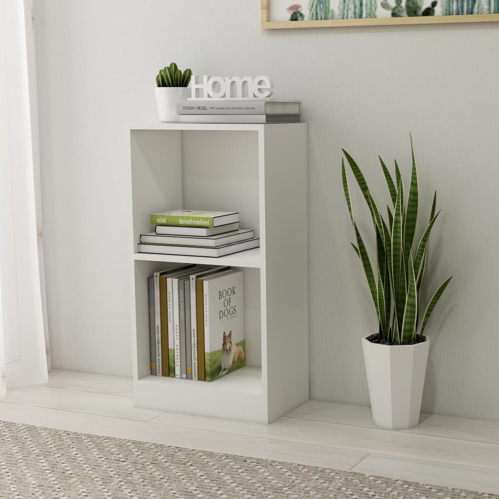 Knihovna 60 X 24 X Kompozitní Dřevo Bílá