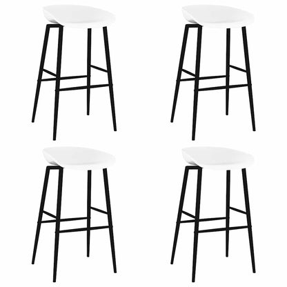 Barové Židle 4 Ks Bílé