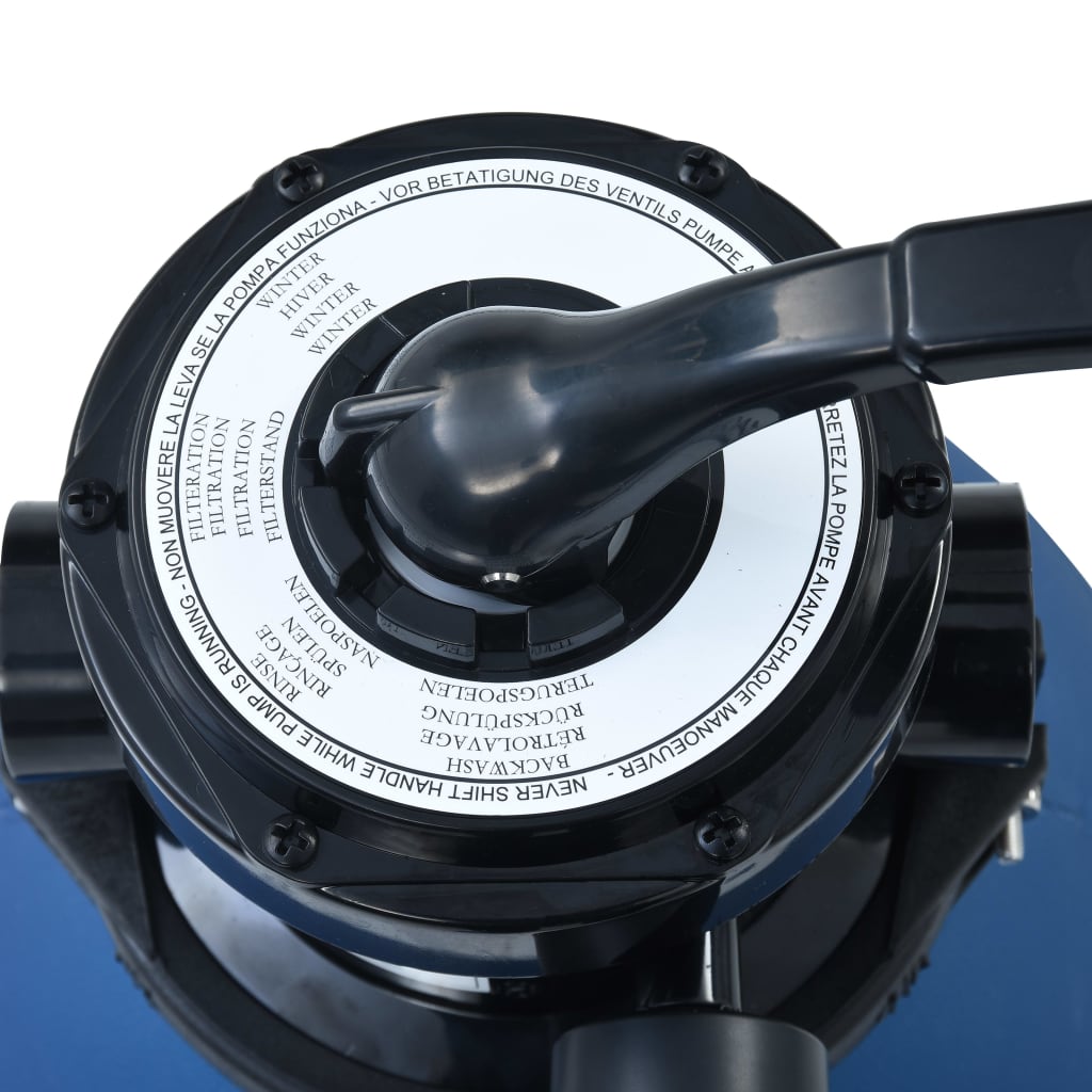 Bazénová Písková Filtrace S 4Polohovým Ventilem Modrá 300 Mm