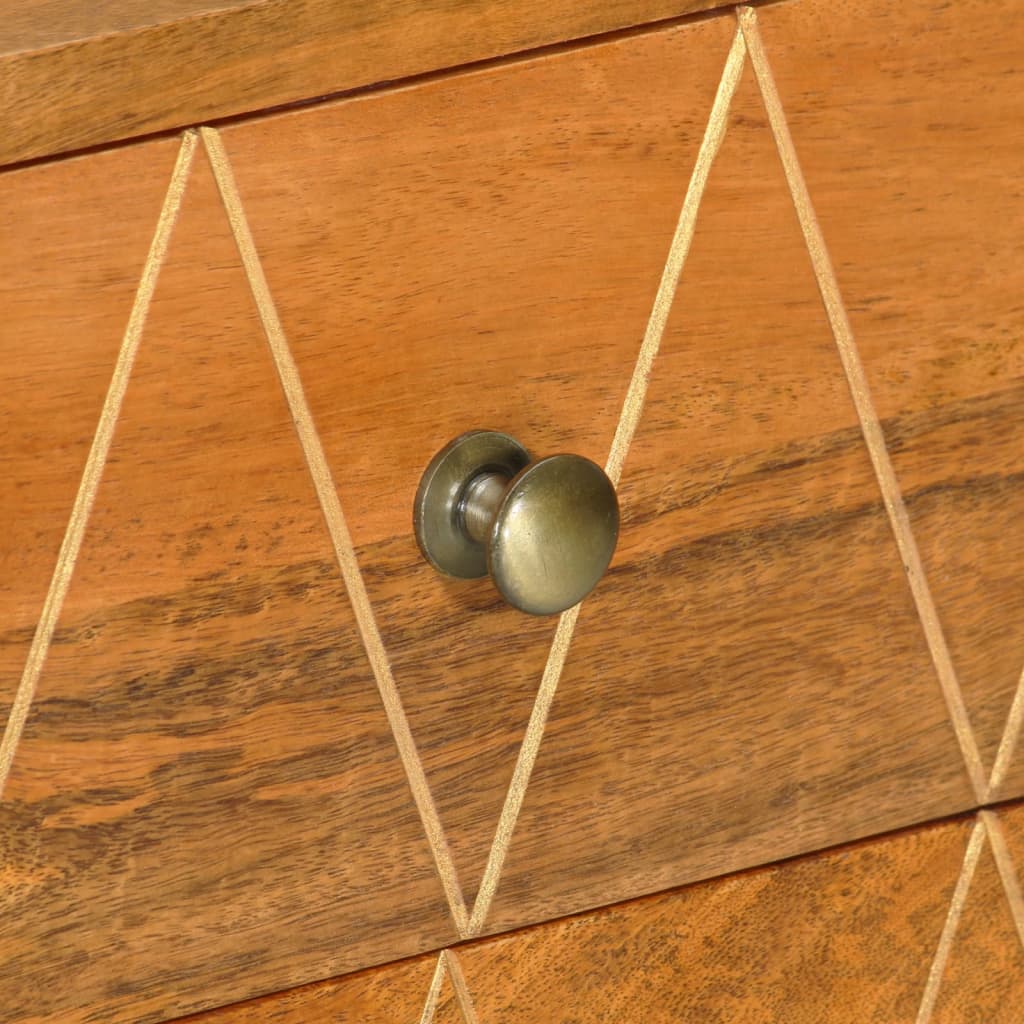 Příborník 85 X 40 X 70 Cm Masivní Mangovníkové Dřevo