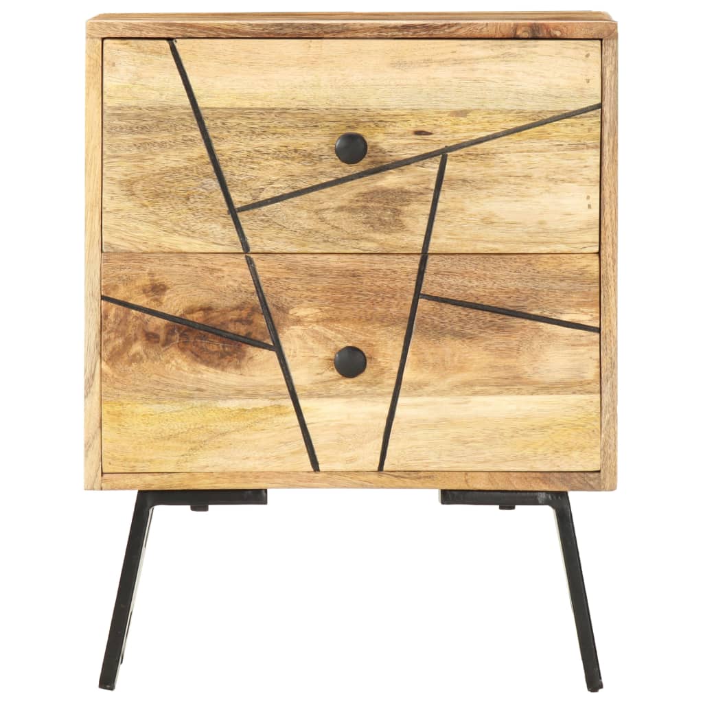 Noční Stolek 40 X 30 X 50 Cm Masivní Mangovníkové Dřevo