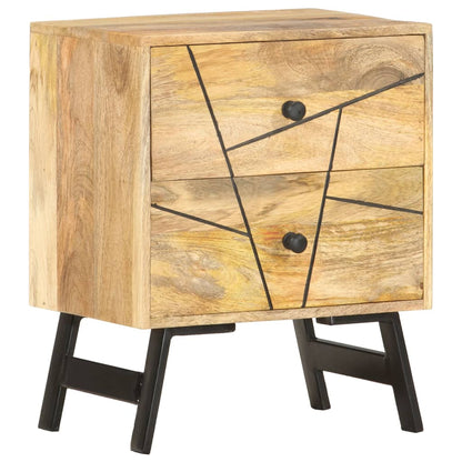 Noční Stolek 40 X 30 X 50 Cm Masivní Mangovníkové Dřevo