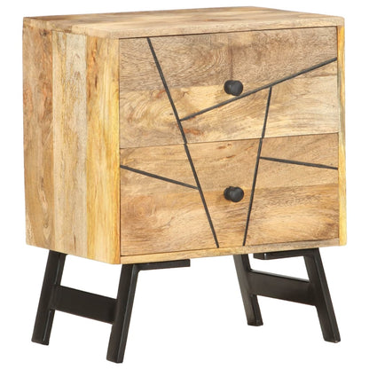 Noční Stolek 40 X 30 X 50 Cm Masivní Mangovníkové Dřevo