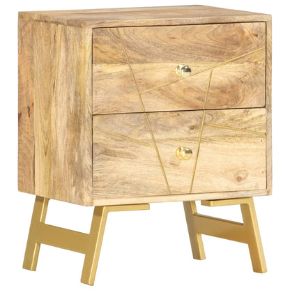 Noční Stolek 40 X 30 X 50 Cm Masivní Mangovníkové Dřevo