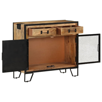 Příborník 80 X 31 X 71 Cm Masivní Hrubé Mangovníkové Dřevo