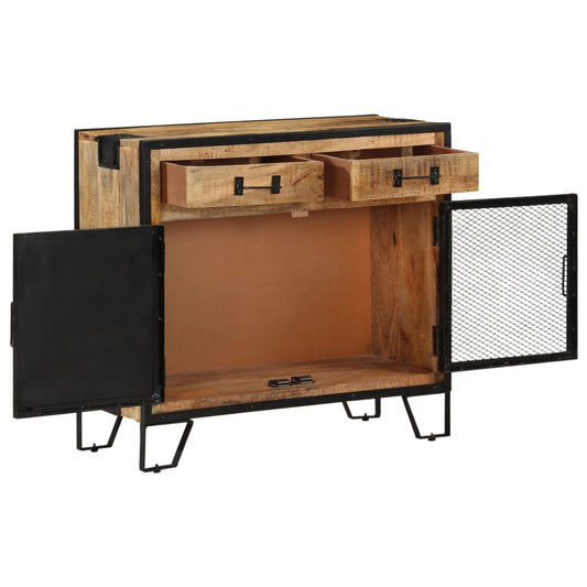 Příborník 80 X 31 X 71 Cm Masivní Hrubé Mangovníkové Dřevo