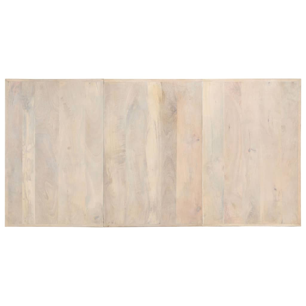 Jídelní Stůl 180 X 90 X 76 Cm Masivní Bělené Mangovníkové Dřevo