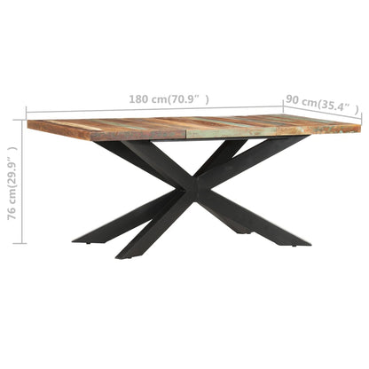 Jídelní Stůl 180 X 90 X 76 Cm Masivní Recyklované Dřevo