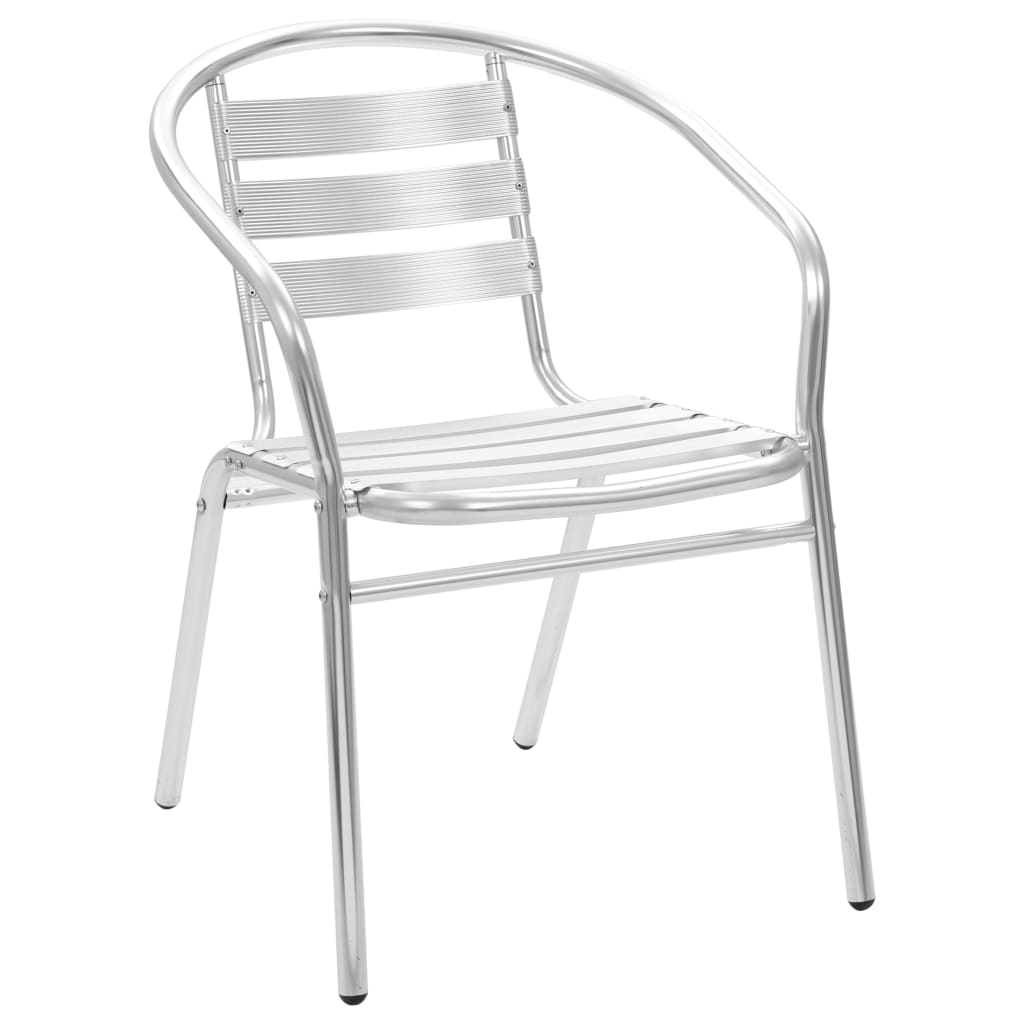 5Dílný Zahradní Jídelní Set Hliník Stříbrný