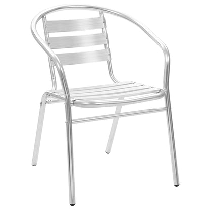 5Dílný Zahradní Jídelní Set Hliník Stříbrný