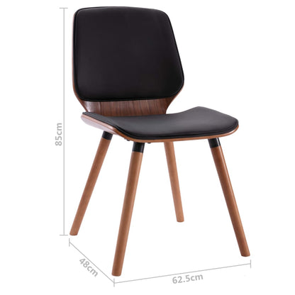 Jídelní Židle 2 Ks Černé Umělá Kůže