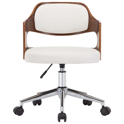 Otočná Jídelní Židle Ohýbané Dřevo A Umělá Kůže