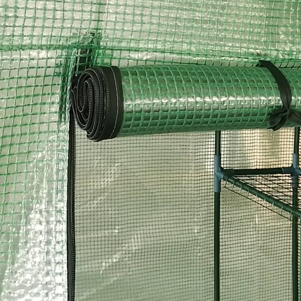 Skleník S Policemi Ocel 143 X 143 X 195 Cm