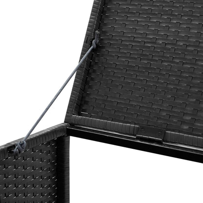 Trojitý Přístřešek Na Popelnice Černý 229X78X120 Cm Polyratan