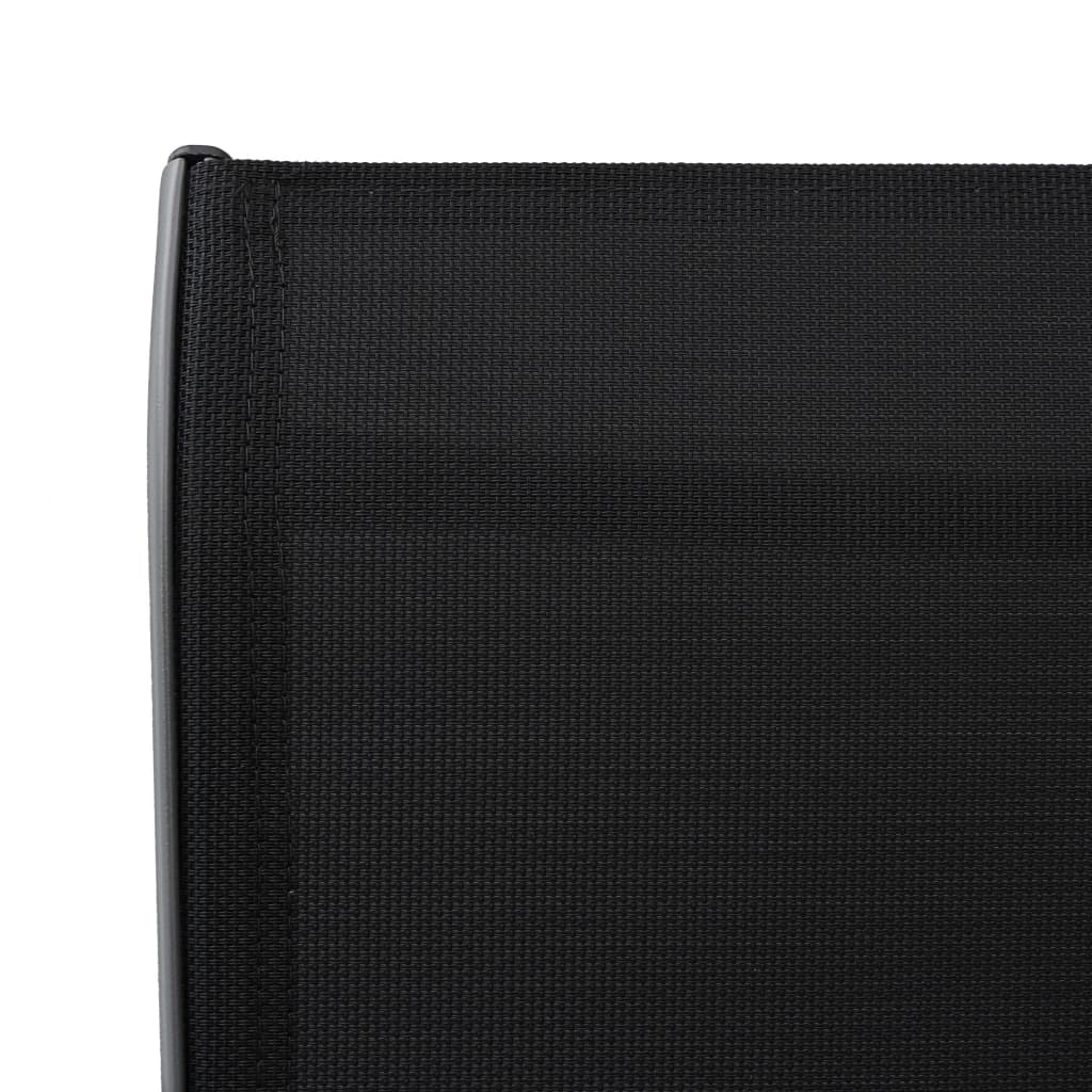 Zahradní Barové Židle 2 Ks Černé Textilen