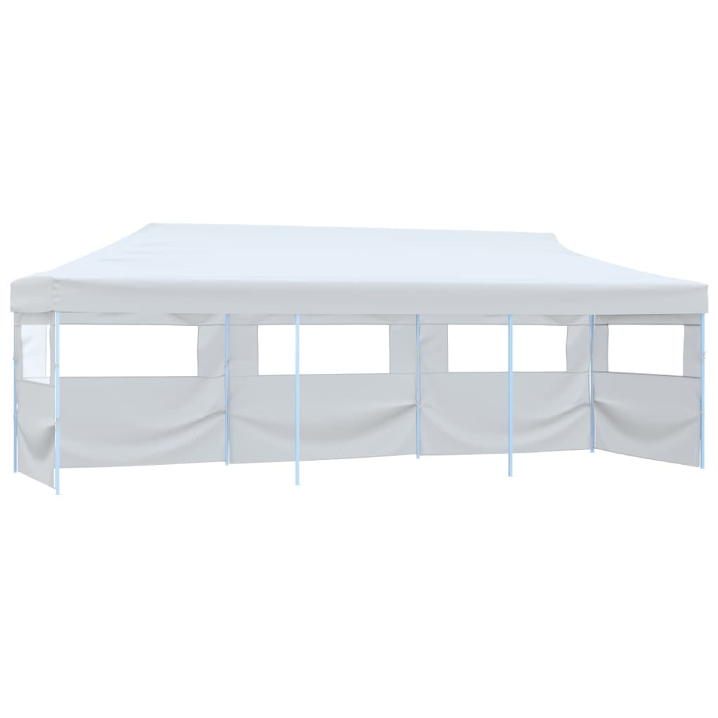 Skládací Nůžkový Stan S 5 Bočními Stěnami 3 X 9 M Bílý Dub Sonoma