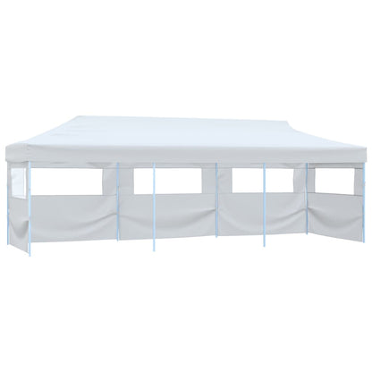 Skládací Nůžkový Stan S 5 Bočními Stěnami 3 X 9 M Bílý Dub Sonoma