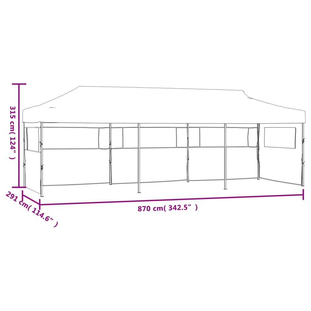 Skládací Nůžkový Stan S 5 Bočními Stěnami 3 X 9 M Bílý Dub Sonoma