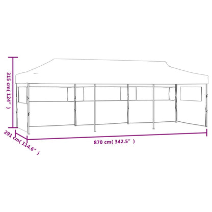 Skládací Nůžkový Stan S 5 Bočními Stěnami 3 X 9 M Bílý Dub Sonoma