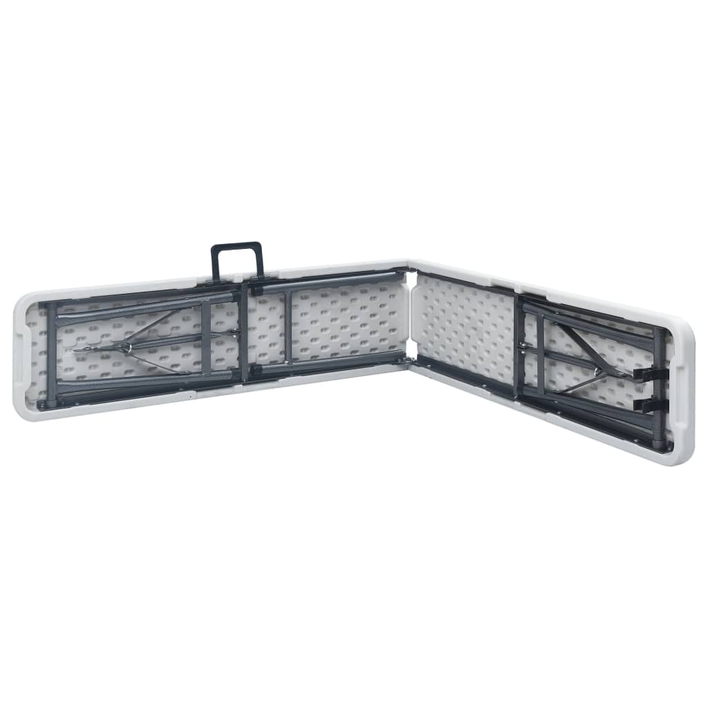 Skládací Zahradní Lavice 2 Ks 180 Cm Hdpe Bílé