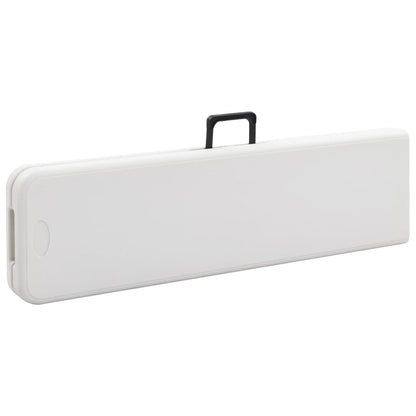 Skládací Zahradní Lavice 2 Ks 180 Cm Hdpe Bílé