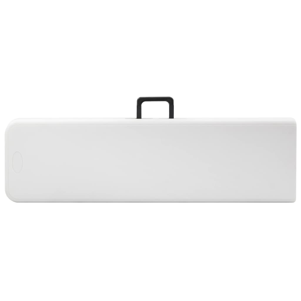 Skládací Zahradní Lavice 2 Ks 180 Cm Hdpe Bílé