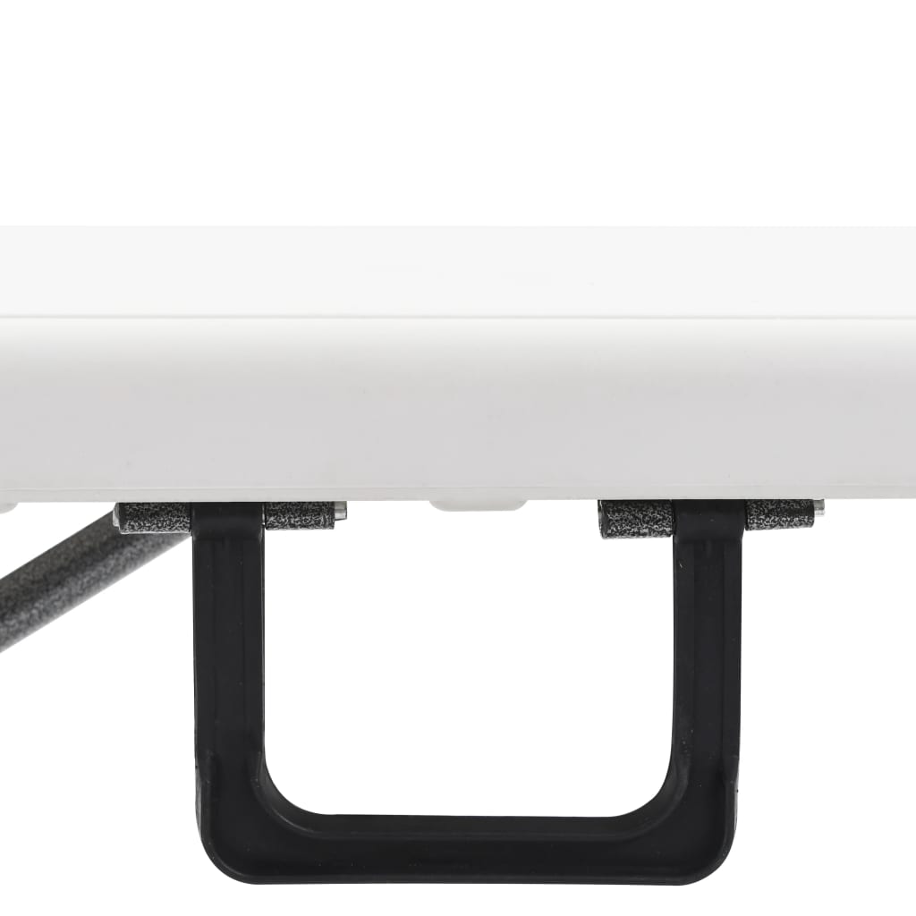 Skládací Zahradní Lavice 2 Ks 180 Cm Hdpe Bílé