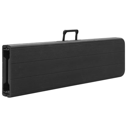 Skládací Zahradní Lavice 2 Ks 180 Cm Hdpe Černé