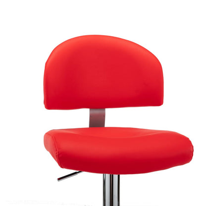 Barové Stoličky 2 Ks Červené Umělá Kůže