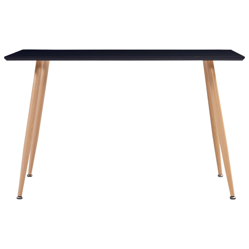 Jídelní Stůl Černý A Dubový 120 X 60 X 74 Cm Mdf